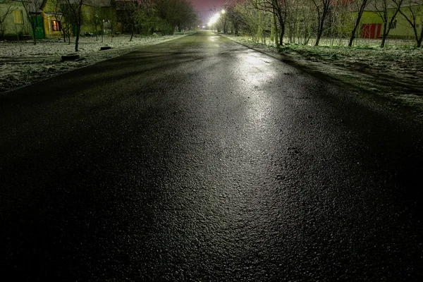 Straat 's nachts — Stockfoto