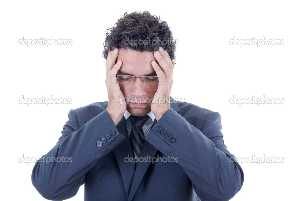 Man holding head in pain