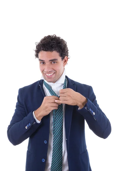 Man tied tie — Stock Photo, Image