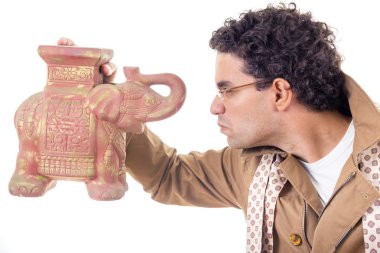 Gözlüklü eski eser seyir ceket kasvetli Profesör