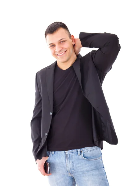 Confident casual man in a suit — Stock Photo, Image