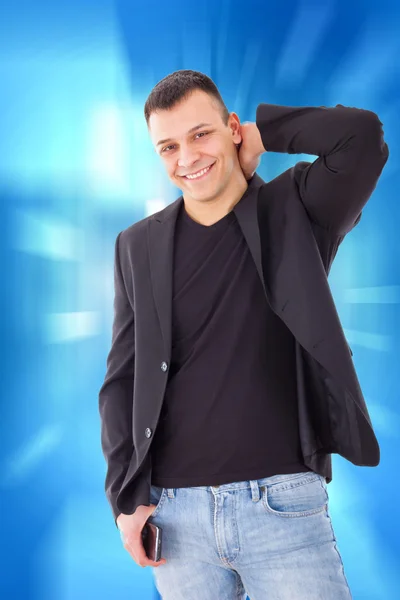 Confident casual man in a suit — Stock Photo, Image