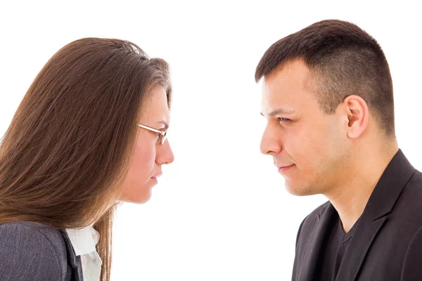 Angry couple not trusting each other — Stock Photo, Image