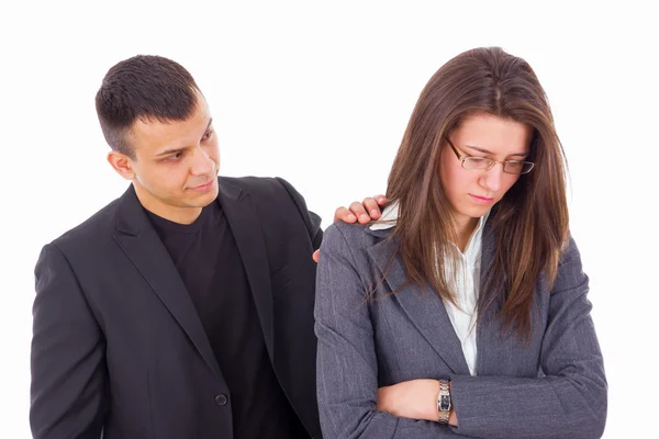 Man comforting woman — Stock Photo, Image