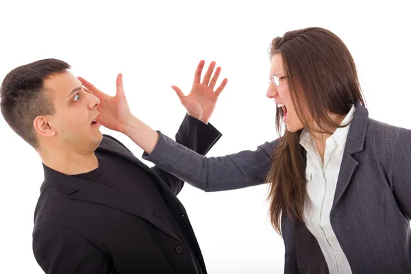 Slap in the face, problems in relationship — Stock Photo, Image