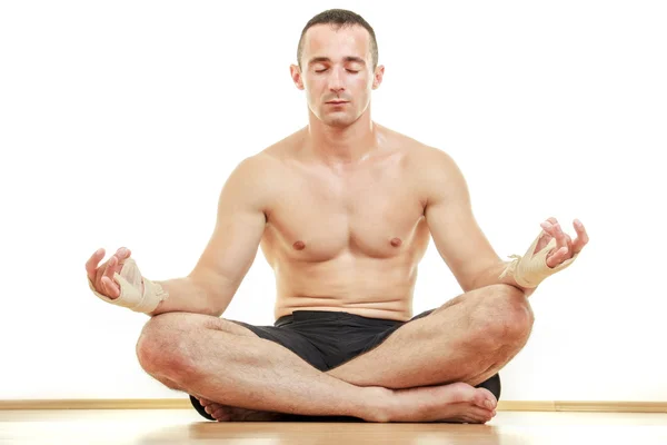 Martial art master sportsman meditation portrait — Stock Photo, Image