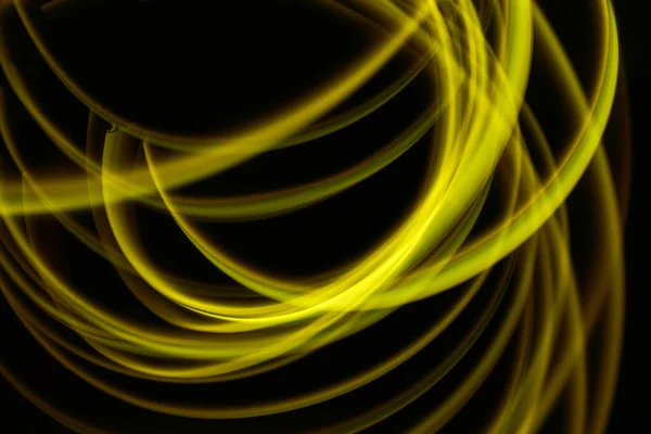 Αφηρημένη Σπείρα Κίτρινο Φως Γραμμές Φόντο Φως Ζωγραφική — Φωτογραφία Αρχείου