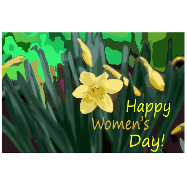 Carte de vœux Happy Womens Day — Image vectorielle