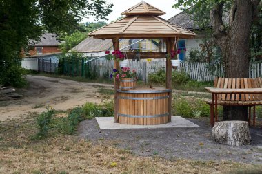 A very nice well in the village. Ukraine.
