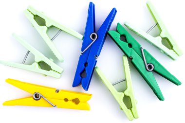 çeşitli clothespins grubu