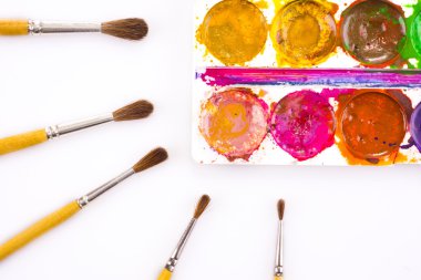 suluboya kullanılan boyalar ve Boya fırçaları