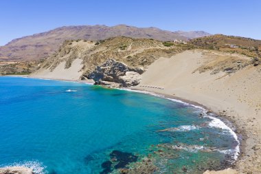 Agios Pavlos St. Paul Sandhills beach in Crete island, Greece clipart