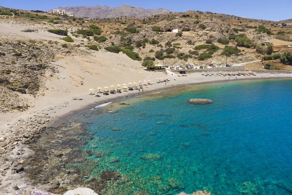 Praia de Agios Pavlos na ilha de Creta, Grécia — Fotografia de Stock