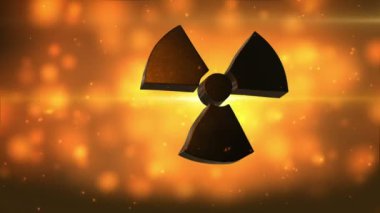 radyasyonu arka plan ile nükleer sembol hd