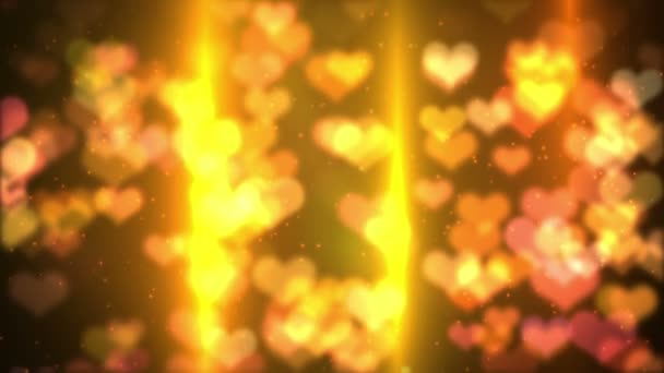 Fond coloré coeur bokeh lumière HD boucle 