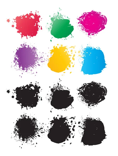 Taches de couleur vectorielles — Image vectorielle