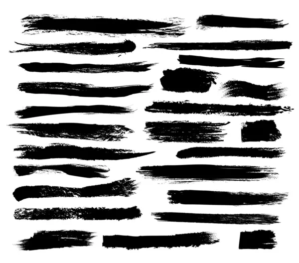 Set of Grunge Brushstrokes — Stock Vector