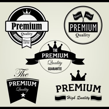 Premium vintage damgası ve etiket
