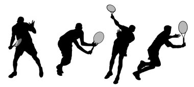 Tenis sporcular silhouettes