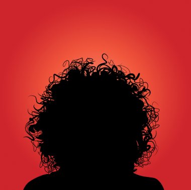 Curly Hair Silhouette Woman