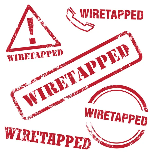 Wiretapped Stamp — Stock Vector