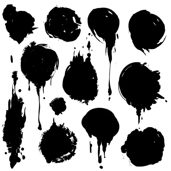 Ink Vector Stains — Stock Vector