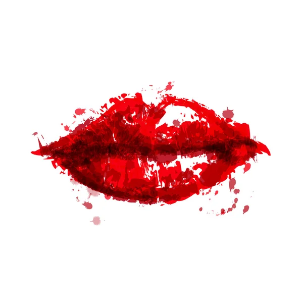 Labios pintados — Vector de stock