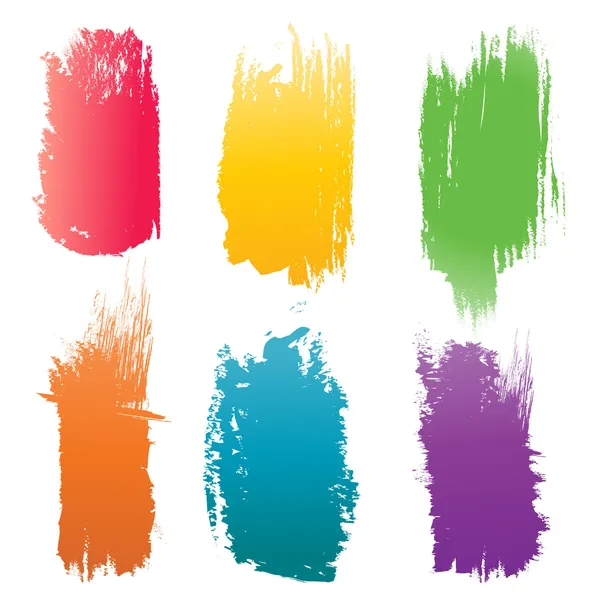 Conjunto de color vectorial Brush Stroke — Vector de stock