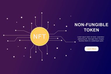 Çizgiler ve noktalar ağıyla NFT karşılanamaz sembol bilgisi. Eşsiz koleksiyonlar için ödeme yap. Video, oyun, sanat. Ağ ve afiş şablonu için blockchain teknolojisi ile NFT 'nin Isometric vektör illüstrasyonu