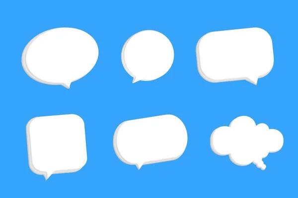 Beszédbuborék Ikonok Realisztikus Chat Beszélgetés Hírnök Kommunikáció Párbeszéd Buborékok Ikon — Stock Vector