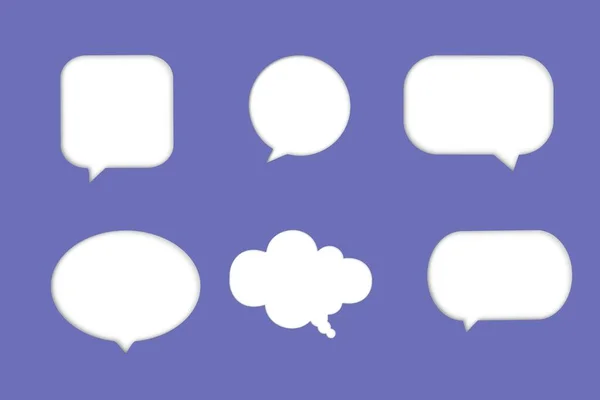 Beszédbuborék Ikonok Realisztikus Chat Beszélgetés Hírnök Kommunikáció Párbeszéd Buborékok Ikon — Stock Vector