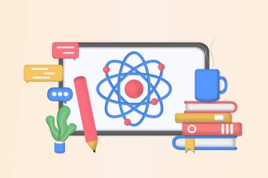 Sancak sitesi için Modern 3D Çevrimiçi Eğitim. E-öğrenme, İnternet kursu, uygulama öğrenimi, üniversite çalışmaları, sınıf, özel ders, bilgisayar kütüphanesi.