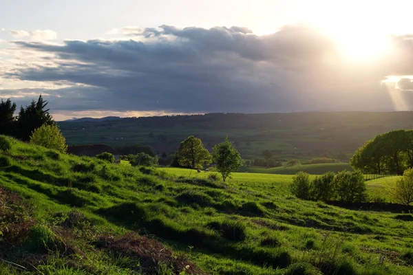 Schöne Landschaft Englands Bei Sonnenuntergang — Stockfoto