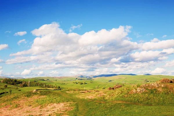Grüne Hügel Und Himmel England — Stockfoto