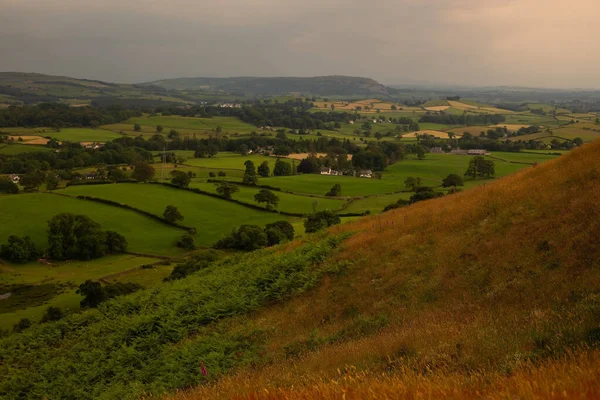 Beautiful English Hills Rain — Zdjęcie stockowe