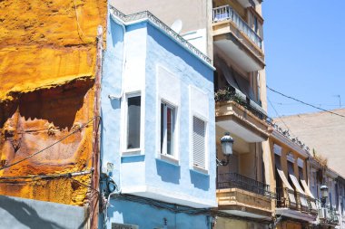 Ancient street architecture in Valencia  Spain july 01, 2022  
