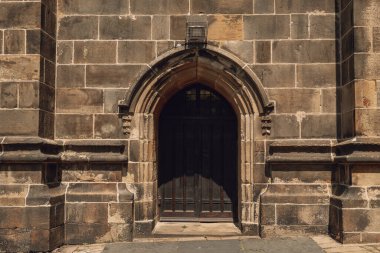 Ancient door to a castle in England
