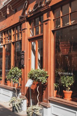 Facade of a cafe in England York august 2022