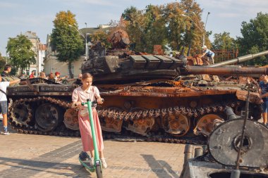 Exhibition of destroyed Russian military equipment in Kyiv, August 2022