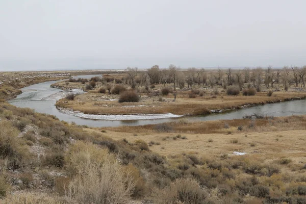 Green River Mientras Fluye Través Seedskadee National Wildlife Refuge Wyoming — Foto de Stock