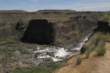 Washington, Palouse Falls 'un yukarısında Akıntı