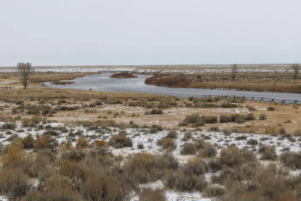 Green River Mientras Fluye Través Seedskadee National Wildlife Refuge Wyoming — Foto de Stock
