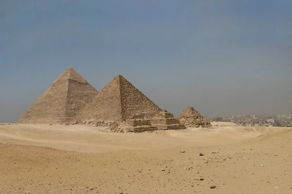 Grandes Pirâmides Gizé Cairo Egito — Fotografia de Stock