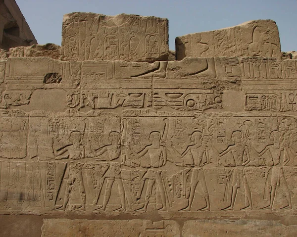 Fresque Temple Karnak Louxor Egypte — Photo