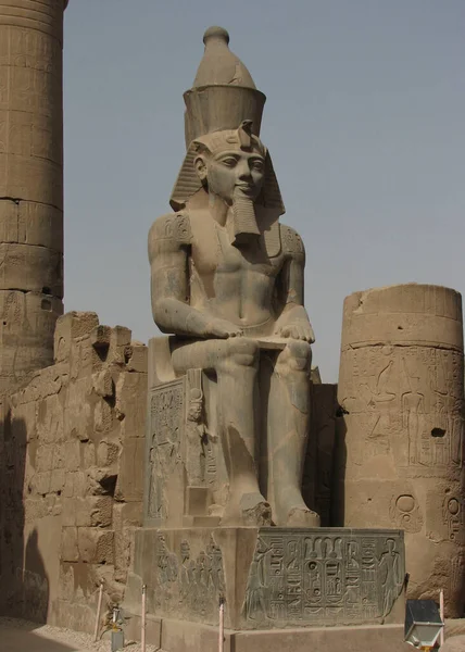 Ramszesz Oszlopa Luxor Templom Egyiptom — Stock Fotó