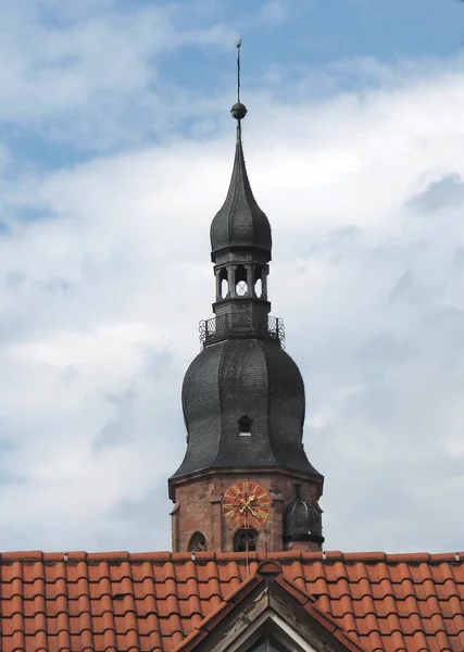 Spire Heiligeistkirche Heidelberg Tyskland — Stockfoto