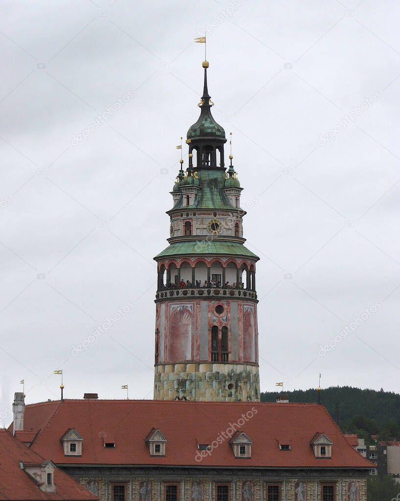 The Round Tower, Krumlov Castle, Cesky Krumlov, Czech Republic