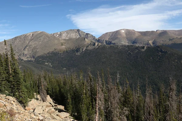 Vista Trail Ridge Road Rocky Mountain National Park Colorado — Fotografia de Stock