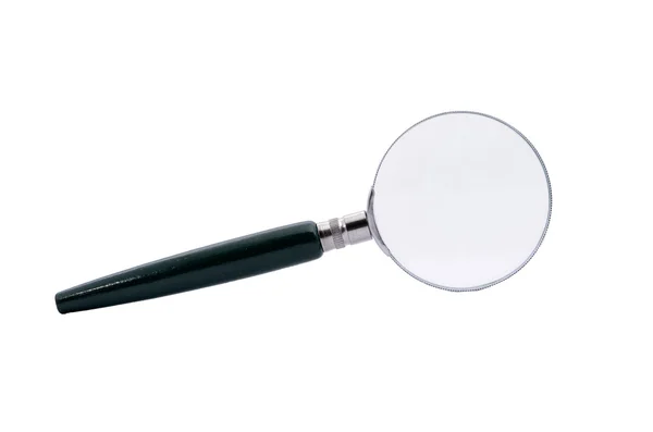 Büyüteç beyaz üzerine izole edilmiş