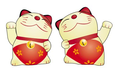 Japonya kedi oyuncak bebek